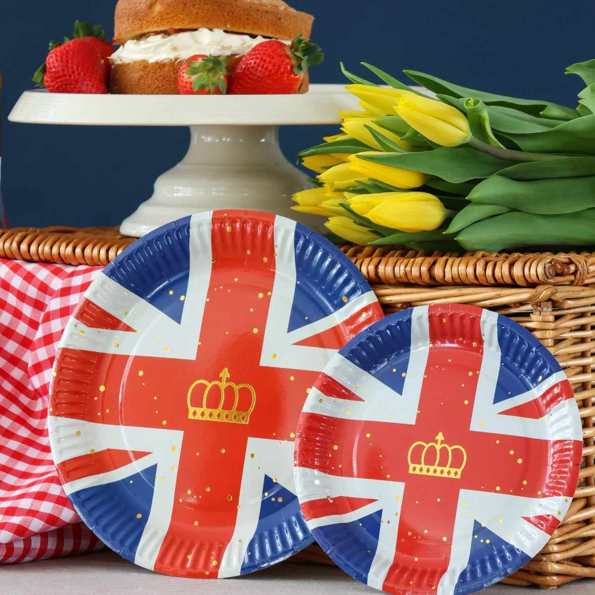 10 Union Jack Small 7" Paper Plates
