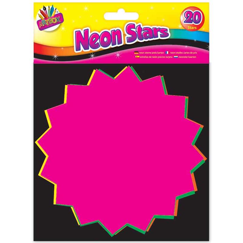 Fluorescent Flashes - 20 Pack 15cm x 15cm Bright Assorted Colours Craft Supplies Decoration