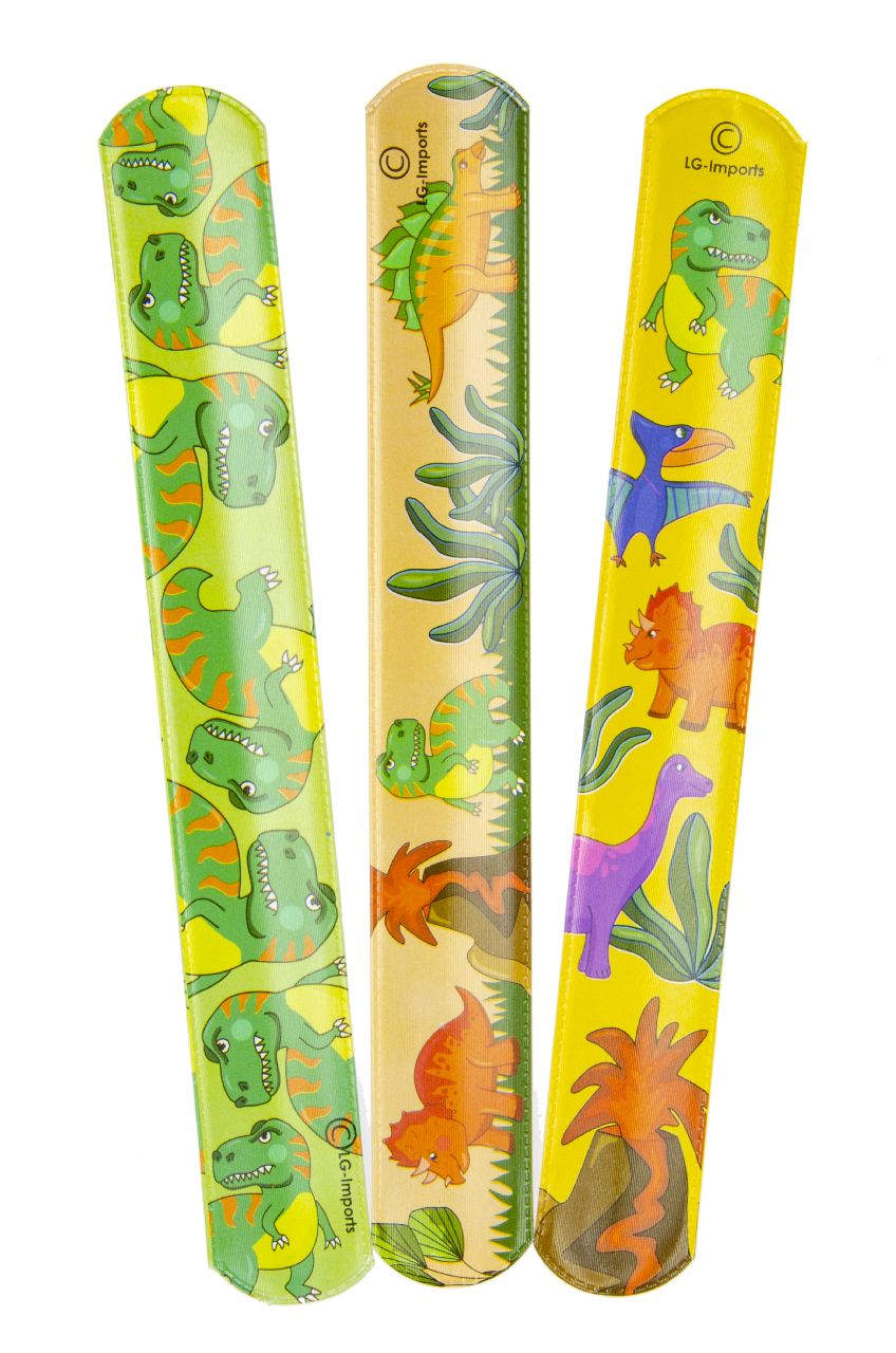 6 Dinosaur Slap Bracelets
