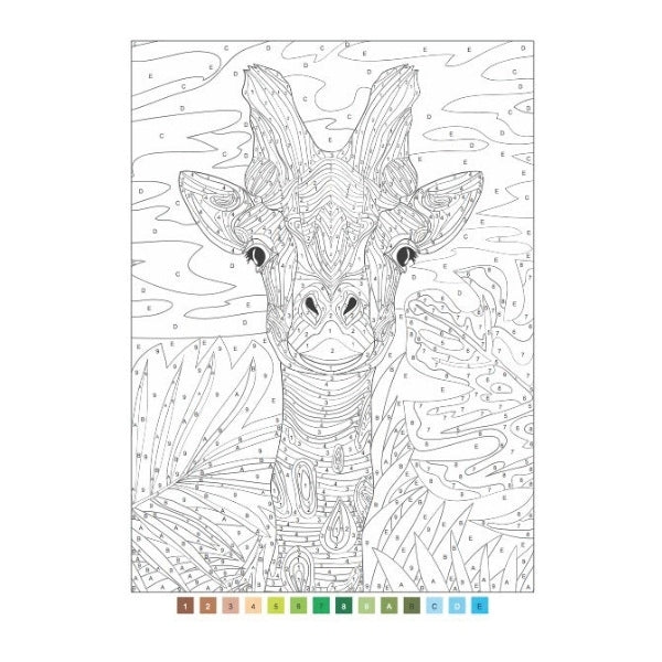 A4 Animals Nature Advanced Colour by Numbers Book - Assorted Animals Nature Scenes Artistic Fun High Quality Paper Relaxing Art Therapy
