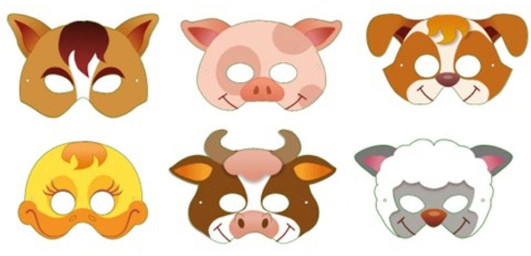 12 Cardboard Farm Masks