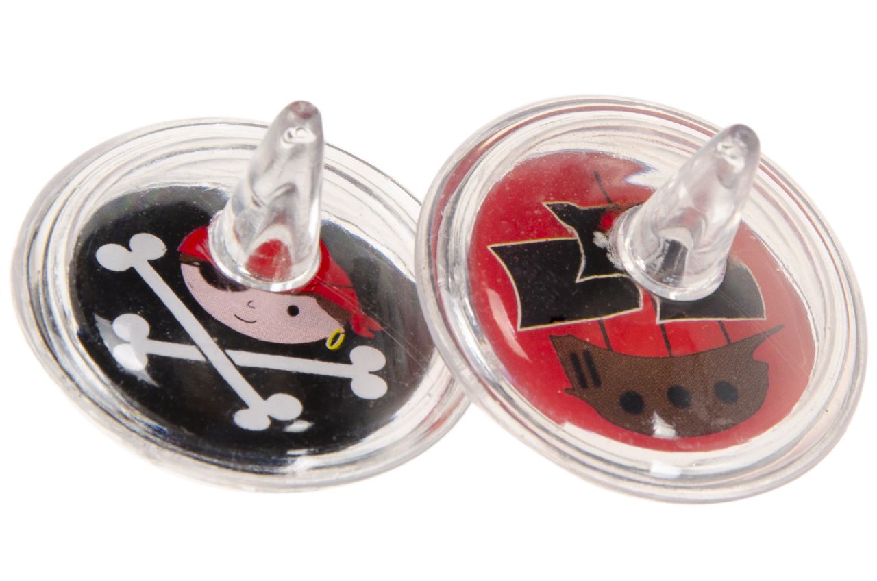 12 Pirate Spinning Tops