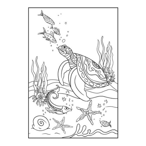 A4 My Magical Mermaid Colouring Book - Enchanting Designs Underwater Scenes High Quality