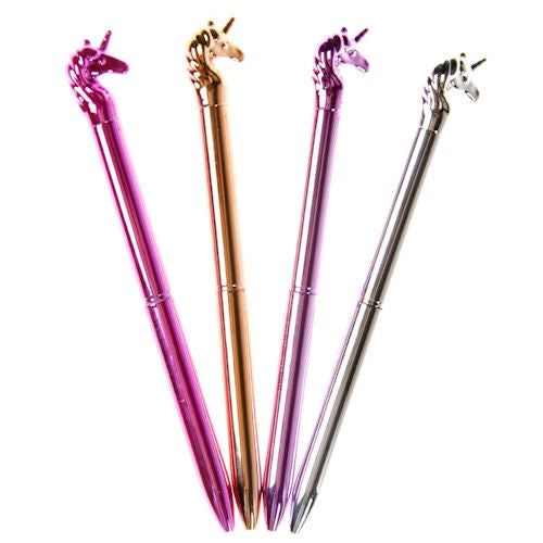 Unicorn Ballpoint Pen – Assorted Colours Novelty Smooth Writing Party Bag Filler