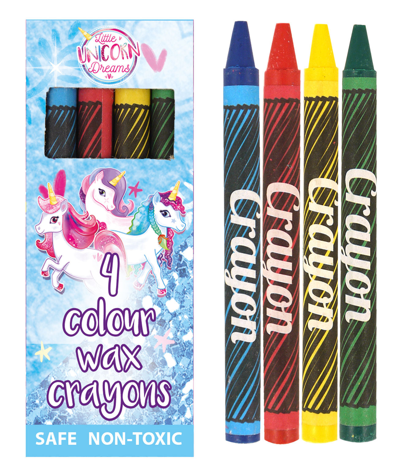 6 Unicorn Wax Crayons
