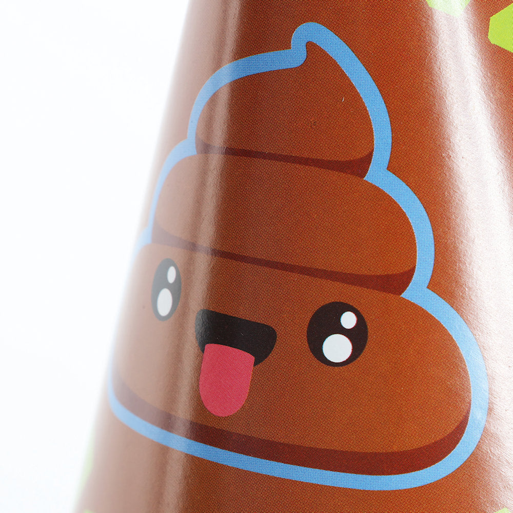 12 Emoji Poo Paper Party Hats