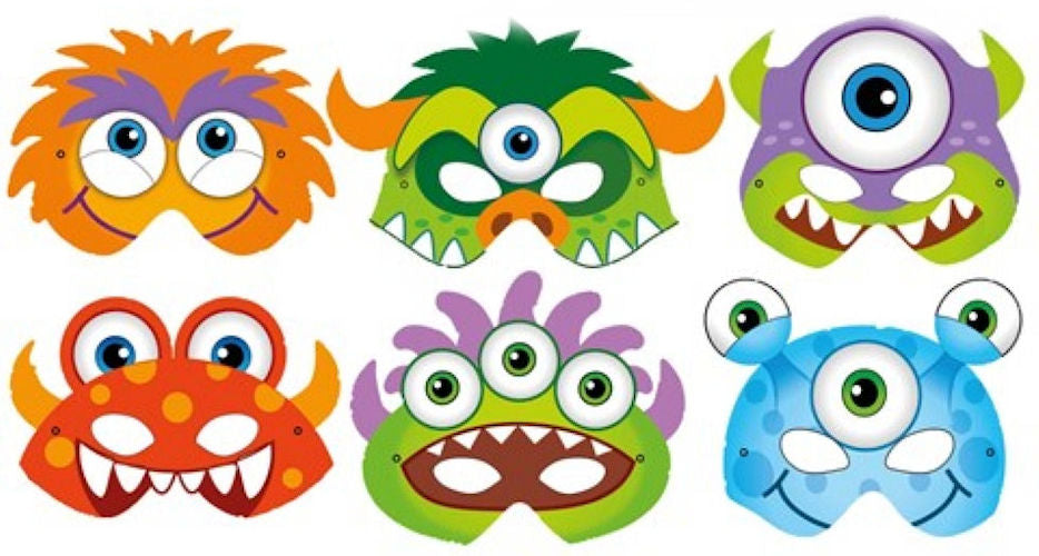 12 Cardboard Monster Masks