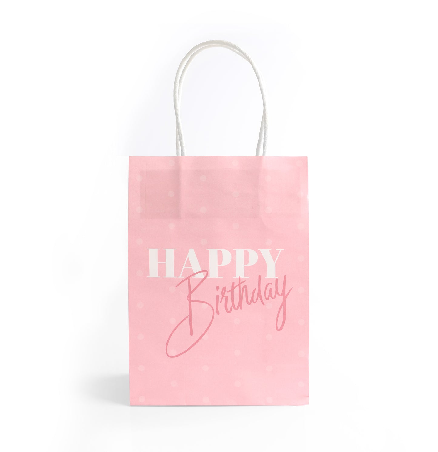 6 Pink Happy Birthday Paper Party Bags