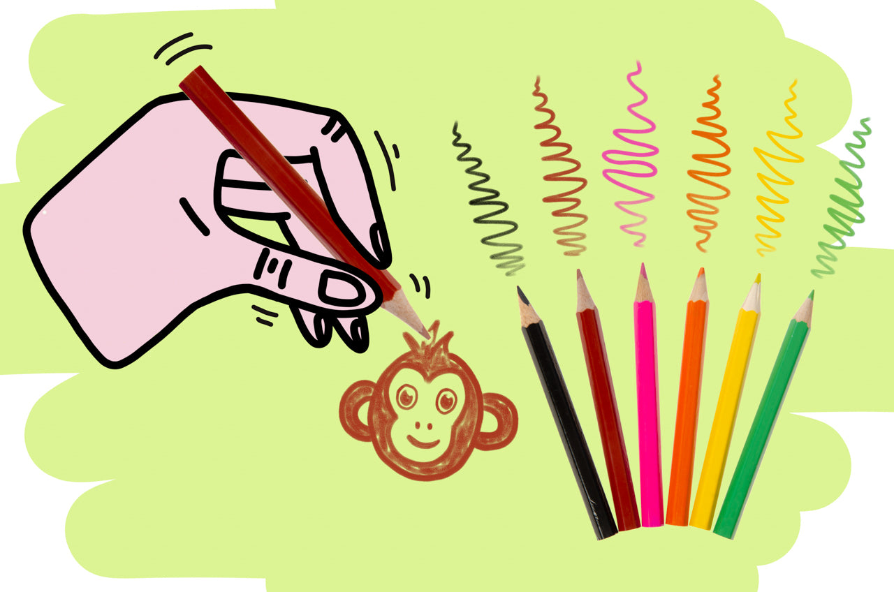 6 Wild Animal Halfsize Colouring Pencils