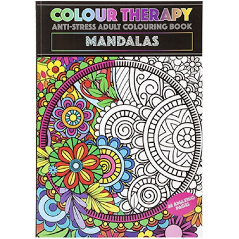 A4 Mandalas Colouring Book - Colour Therapy Relaxing Adult Colouring Book