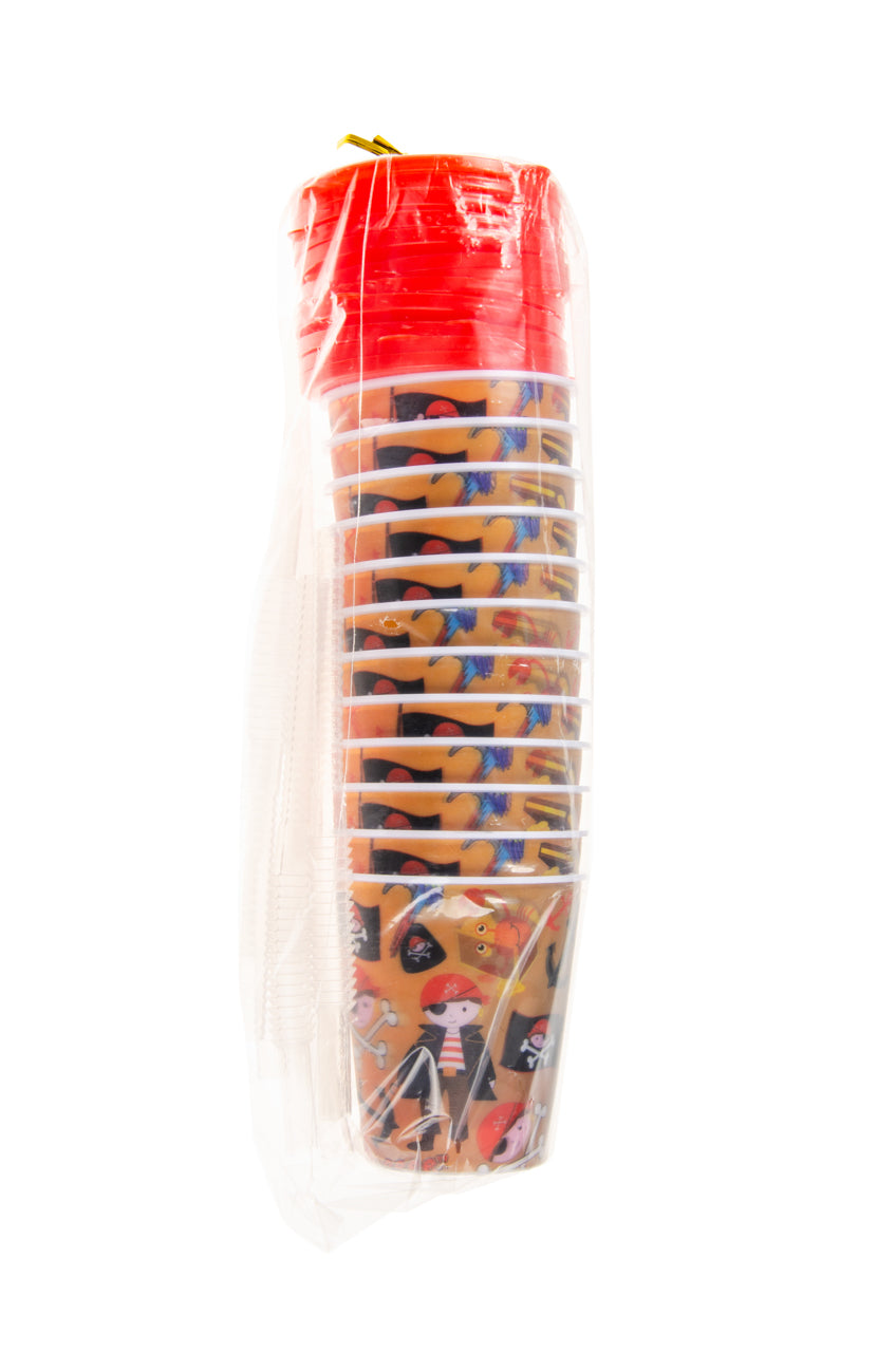 Pirate Reusable Plastic 3D Cup & Straw