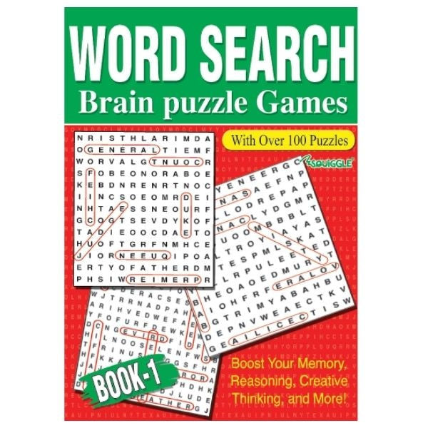Word Search Book - Assorted Fun Brain Teasers Puzzle Activity Educational Entertainment