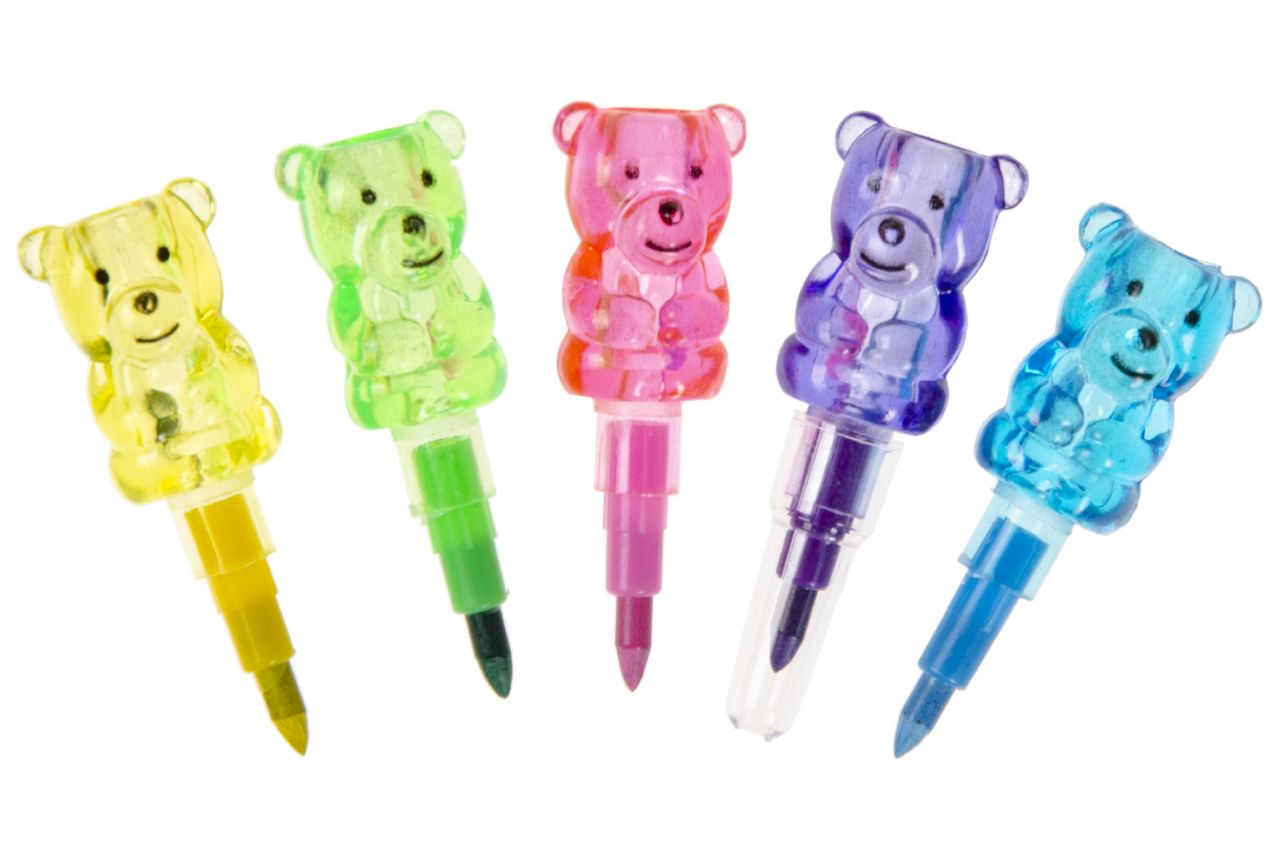 5 Bear Animal Swap Point Colouring Crayons