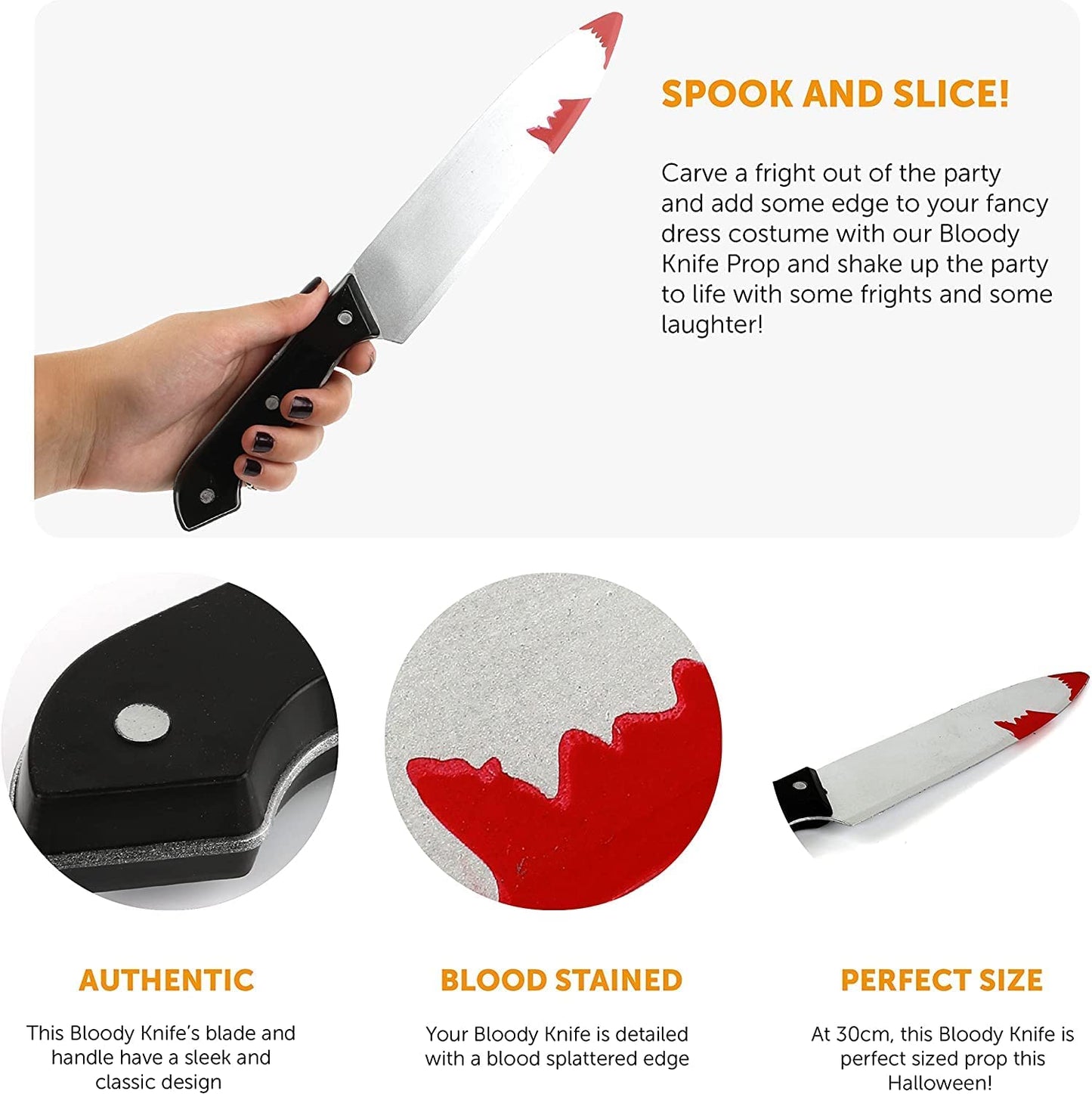 Large Bloody Kitchen Knife