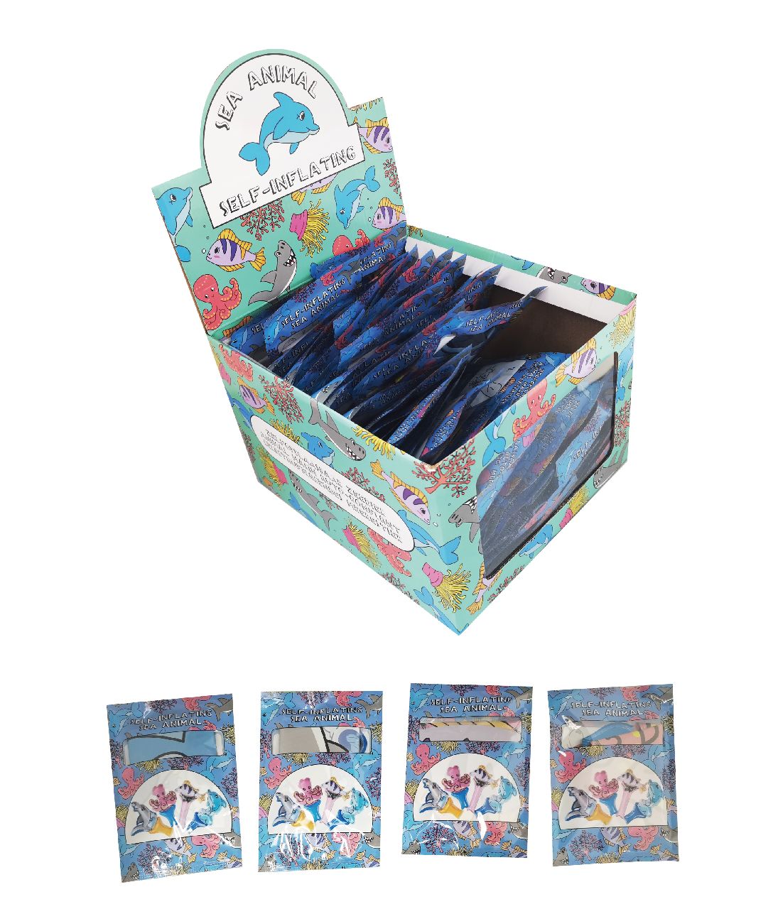 6 Sealife Self-Inflating Handheld Balloons