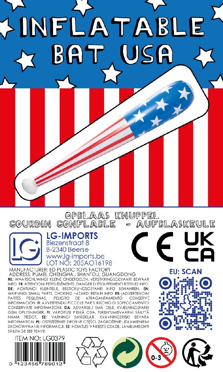 Inflatable American Baseball Bat