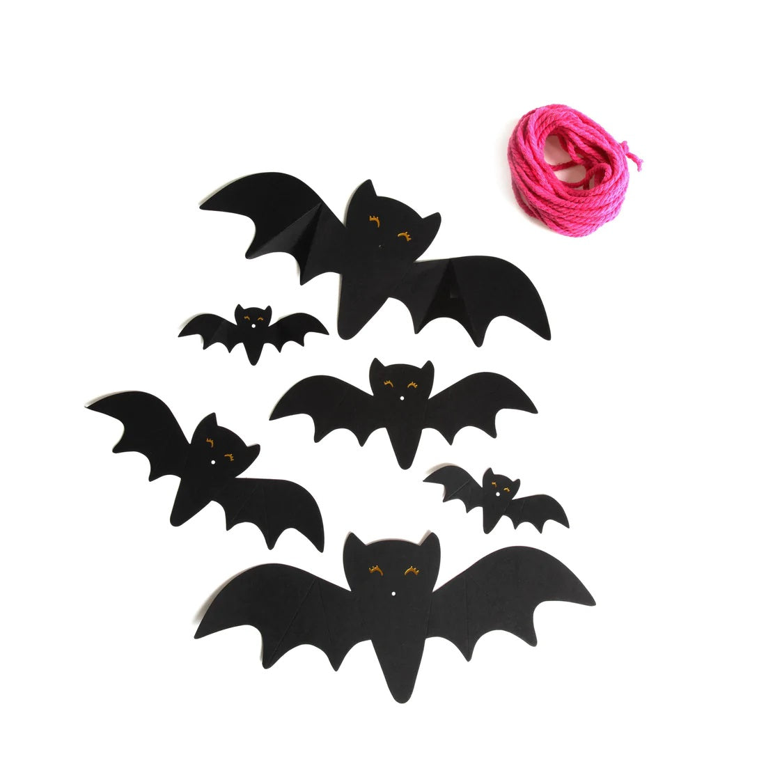 6 Hanging Bats DIY Decoration
