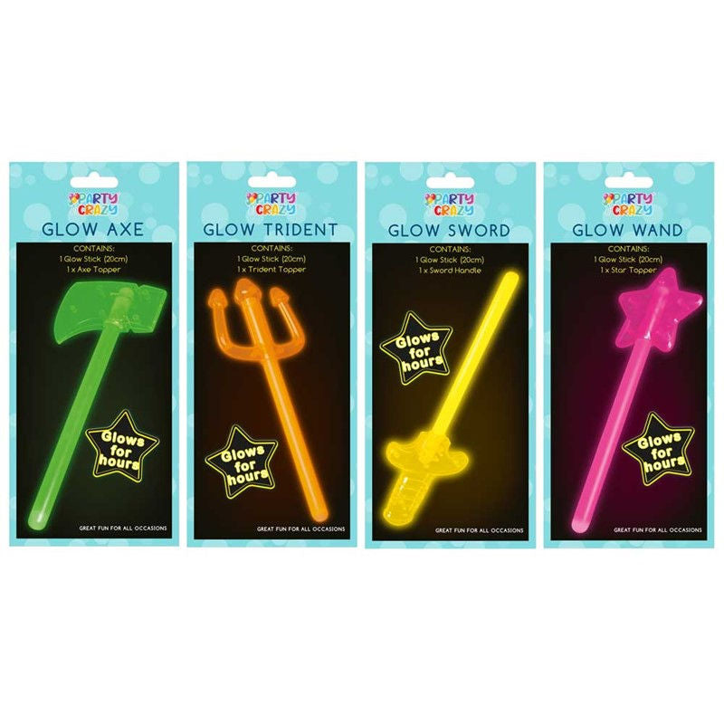 Glow Axe Wand - Assorted Colourful Halloween Party Favour Light Up Toy