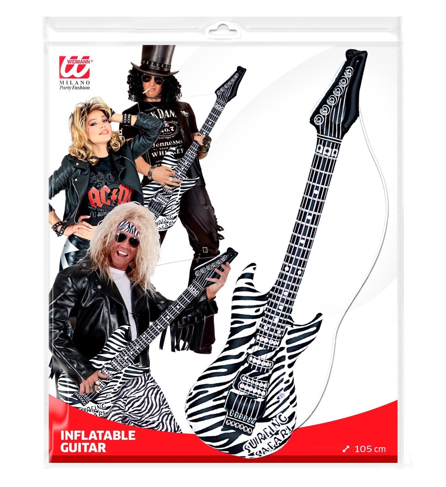 Inflatable Zebra Guitar - 105cm