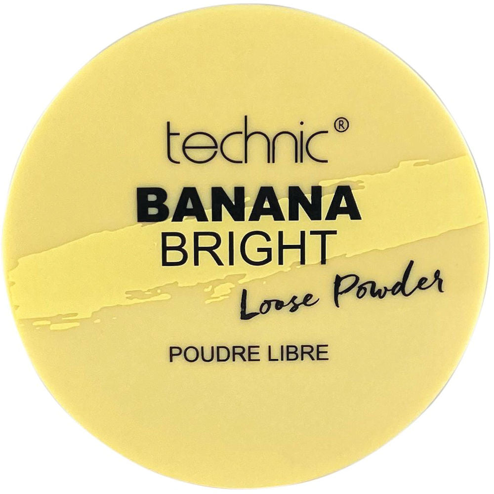Technic Cosmetics Loose Face Powder Banana Bright - Makeup Beauty Setting Powder Mattifying Flawless Finish
