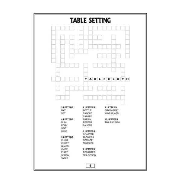 A4 Criss Cross - Assorted Challenging Puzzles High Quality Paper Relaxing Brain Teasers