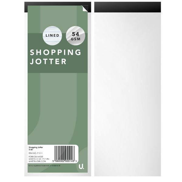 Shopping To Do List Lined Jotter Pack - 4 Pack Convenient Size Quick Notes Lined Pages Organised Shopping Multiple Lists