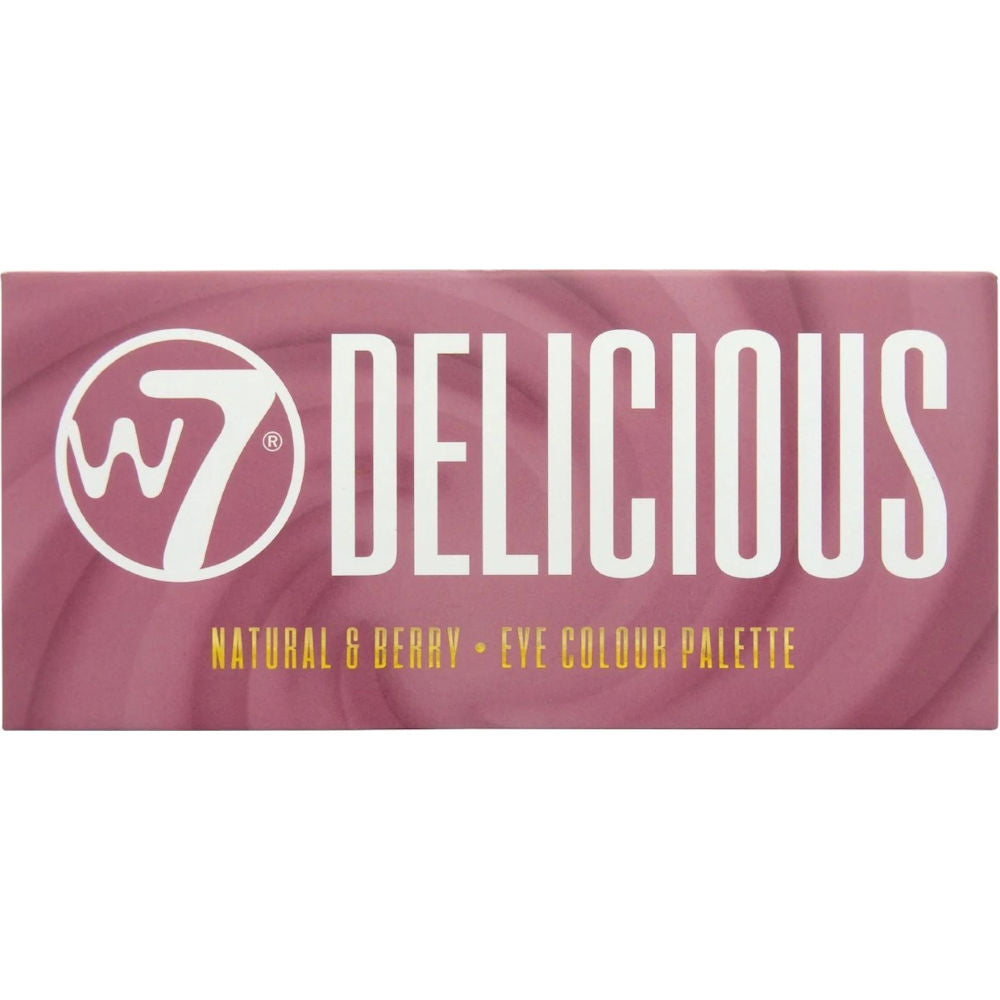 W7 Cosmetics Delicious Eyeshadow Palette - 14 Colour Matte Shimmer With Applicator Nude Natural Eyes