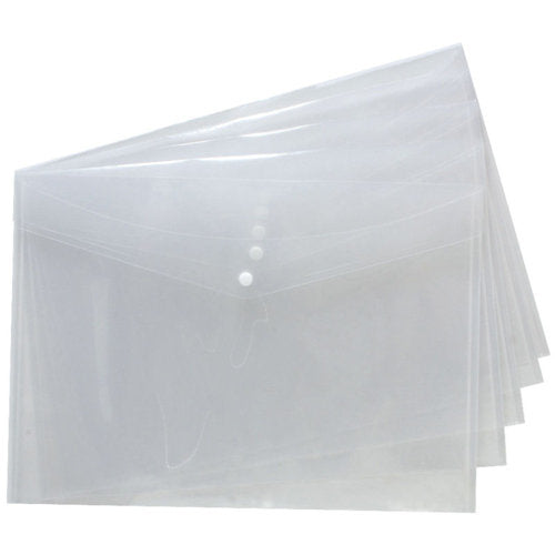 A3 Stud Wallets Clear - Single Document Wallet Folder Office Supplies