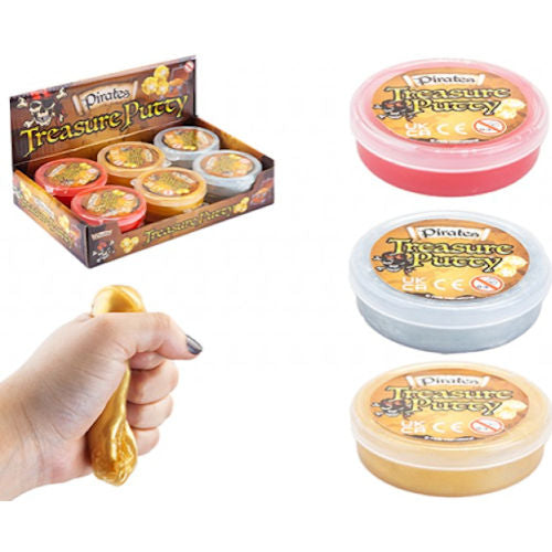 Pirate Putty Tub (Single) - Sensory Toy Treasure Themed Slime Kids Party Bag Filler