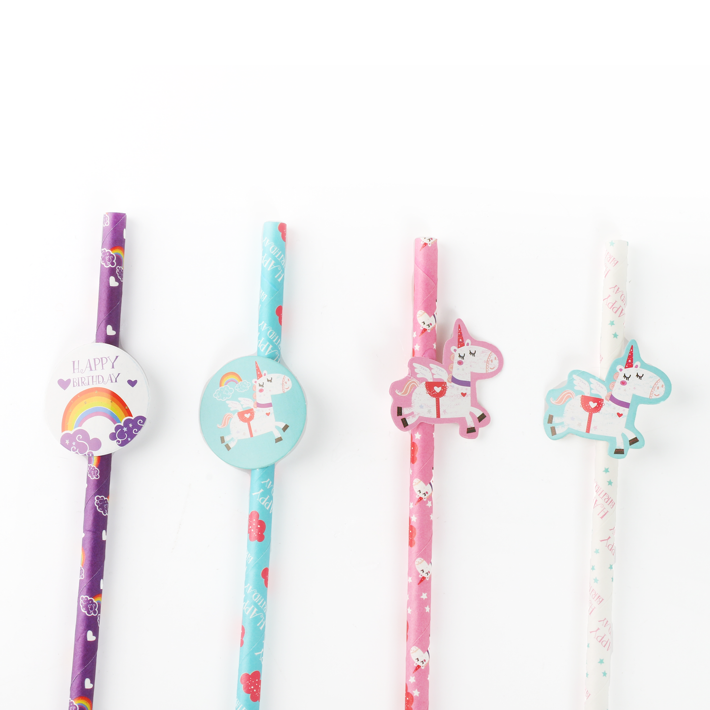 20 Unicorn Paper Straws