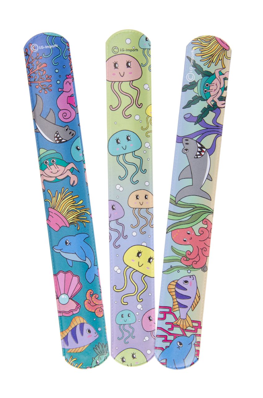 6 Sealife Slap Bracelets