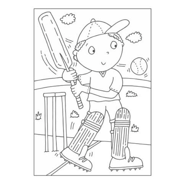 A4 Super Cool Sports Colouring Book - Sports Athletes High Quality Sports Fan