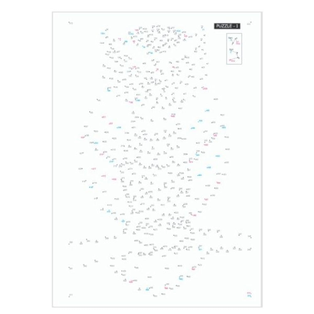 A4 Extreme Dot-to-Dot - Assorted Challenging Puzzles High Quality Relaxing Brain Teasers
