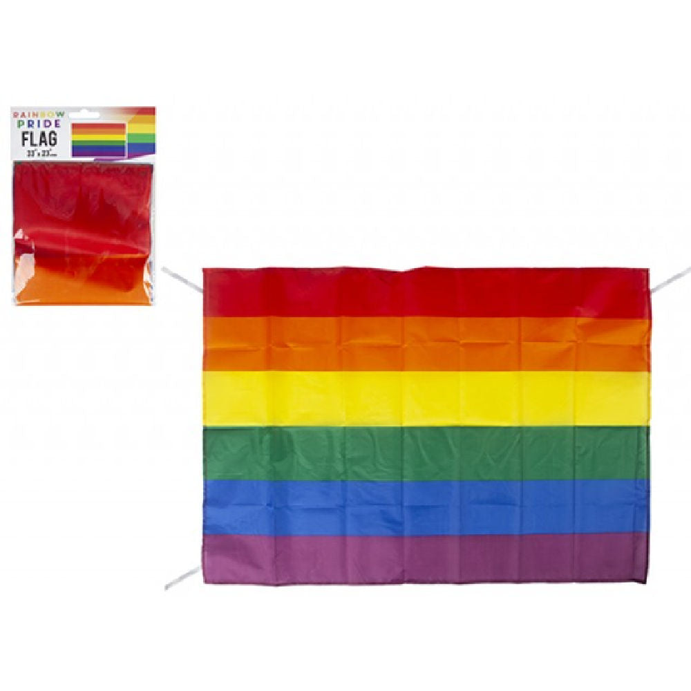 Rainbow Pride Flag With String - 33" x 23" LGBTQ+ Pride Decoration