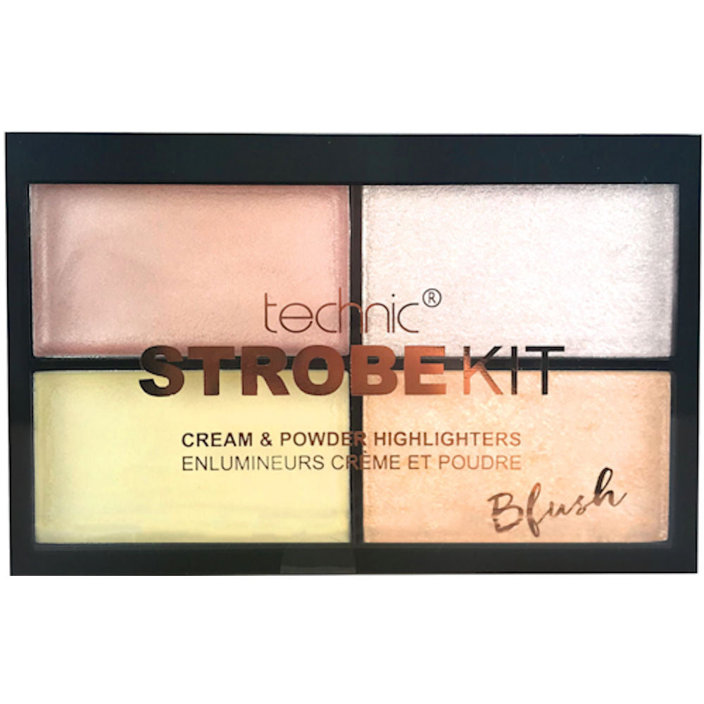 Technic Cosmetics Strobing Kit Blush Pressed Powder Highlighter - Illuminating Radiant Glow Long-Lasting Formula