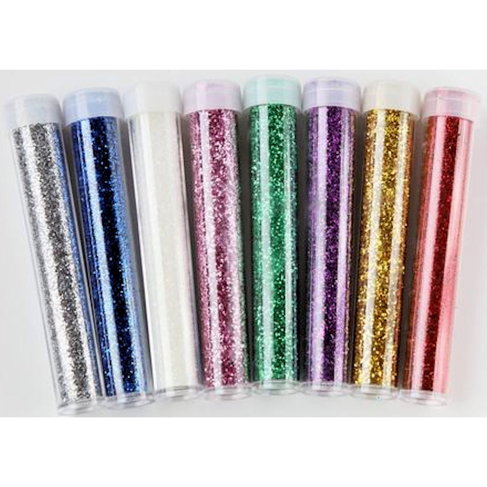 Glitter Tubes - 8 Pack Assorted Bright Colours Crafts Art Supplies Sparkle Decoration
