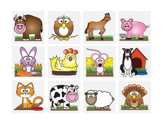 12 Farm Temporary Tattoos