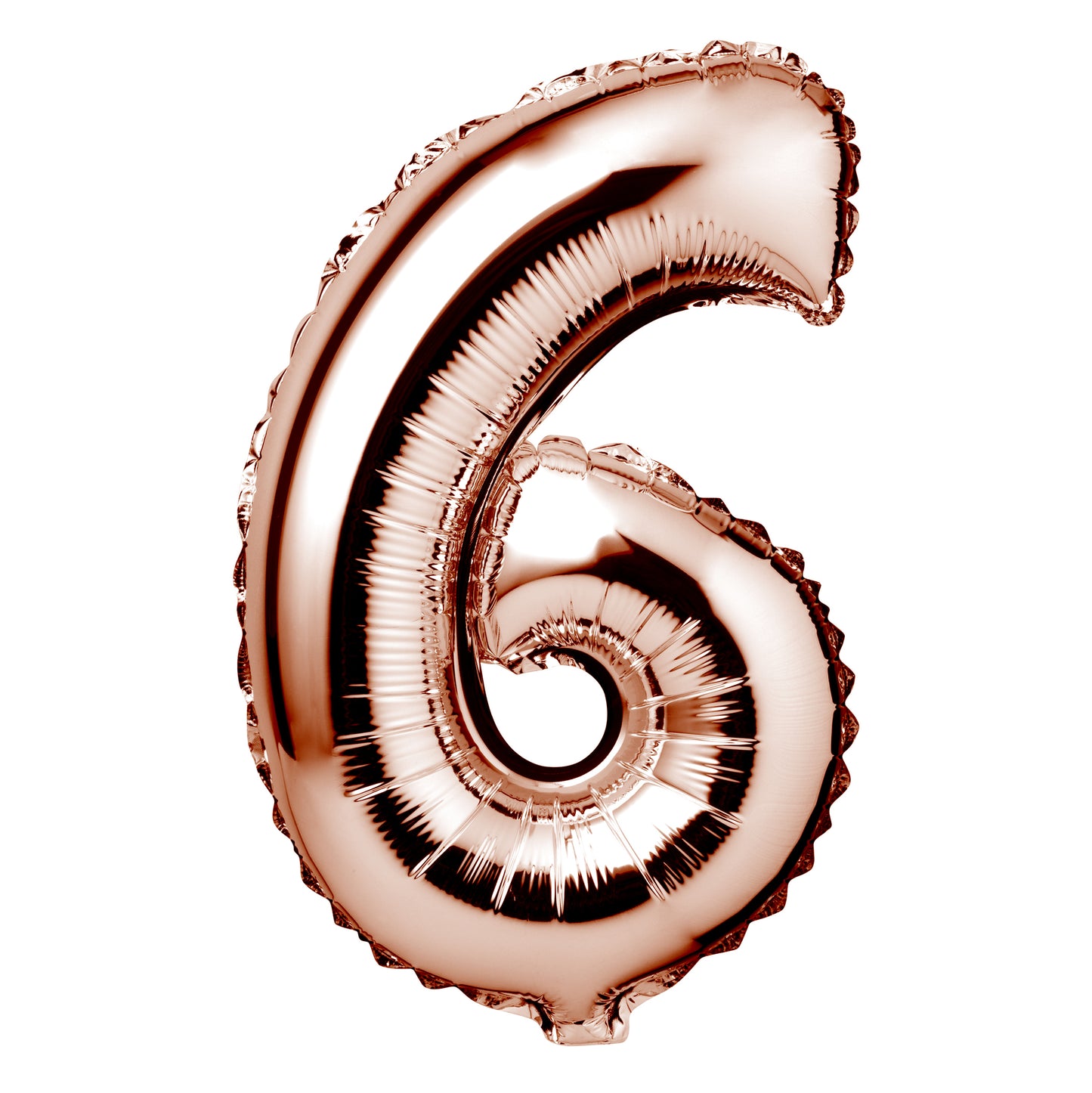 Large Rose Gold Foil "Number 6" Balloon