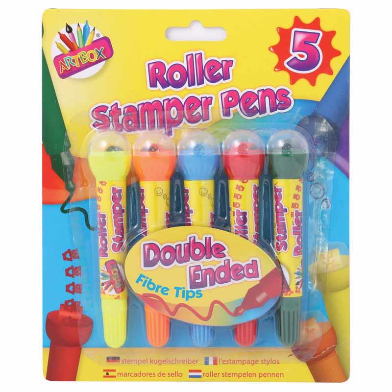 Roller Stampers - 5 Pack Assorted Colourful Patterned Craft Supplies