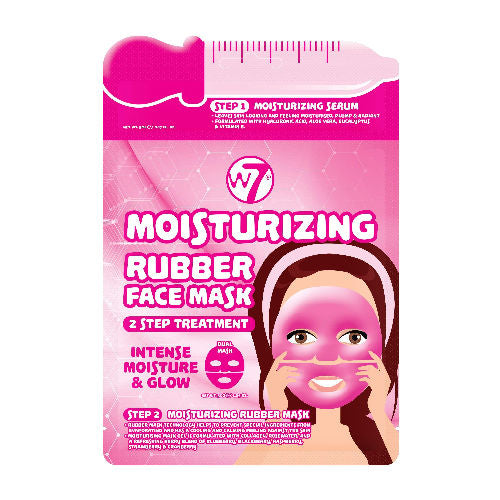 W7 Cosmetics Moisturizing Rubber Face Mask - Toning Relaxing Skincare Spa Relaxing Soothing