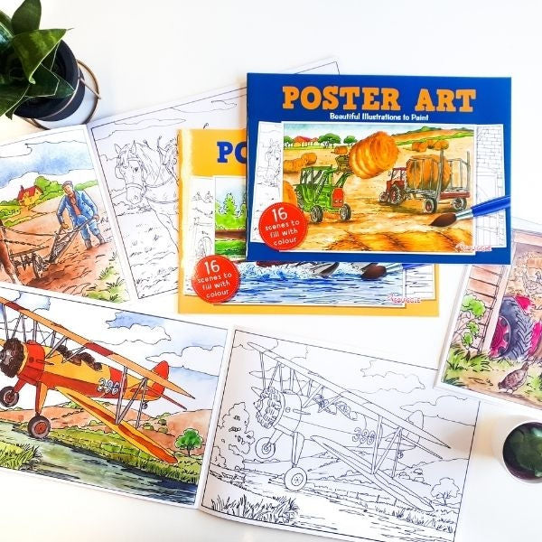 A4 Poster Arts Colouring In Book - Assorted Large Designs Colouring Fun Vibrant High Quality