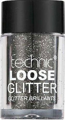 Technic Cosmetics Loose Glitter Dark Mistique Grey - Ultra-Fine Sparkle Long-Lasting Easy Application Versatile Use