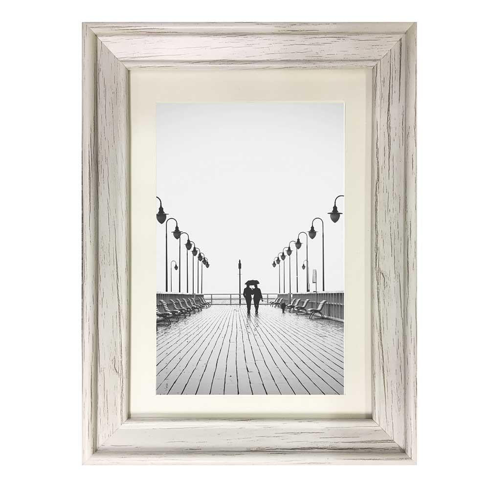 Suffolk Styrene White Frame - 18cm x 23cm Classic Elegant Photo Frame Displaying A4 Certificates Documents