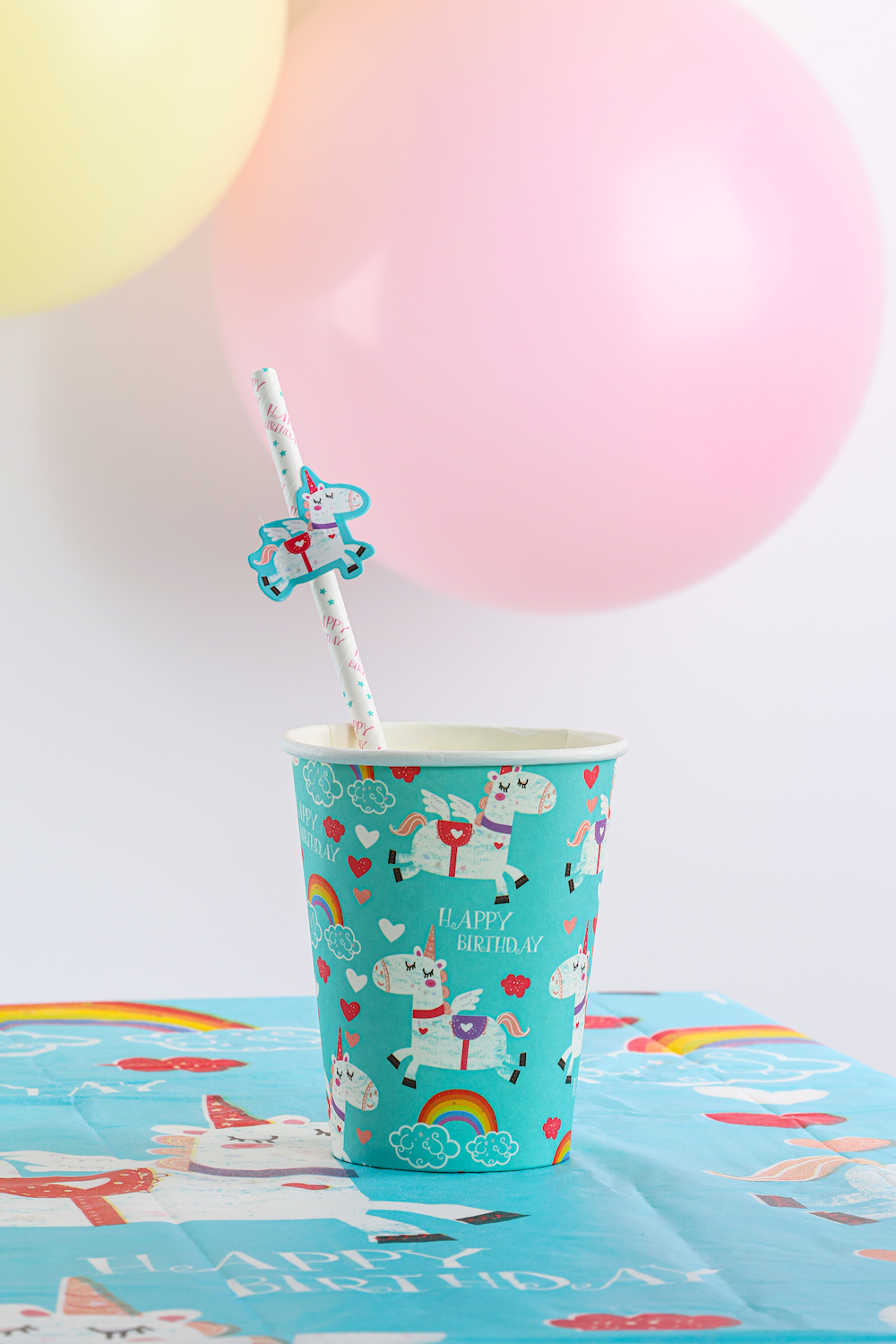 20 Unicorn Paper Straws