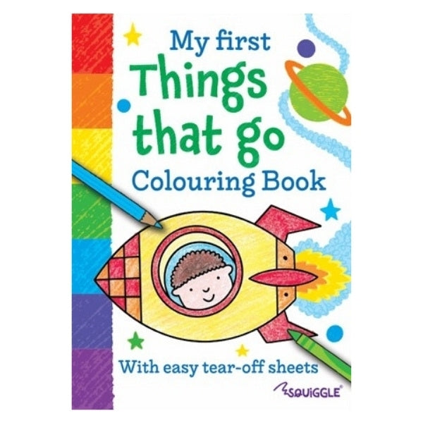 A4 My First Animal Things That Go Colouring Book - Assorted Children Animals Vehicles High Quality