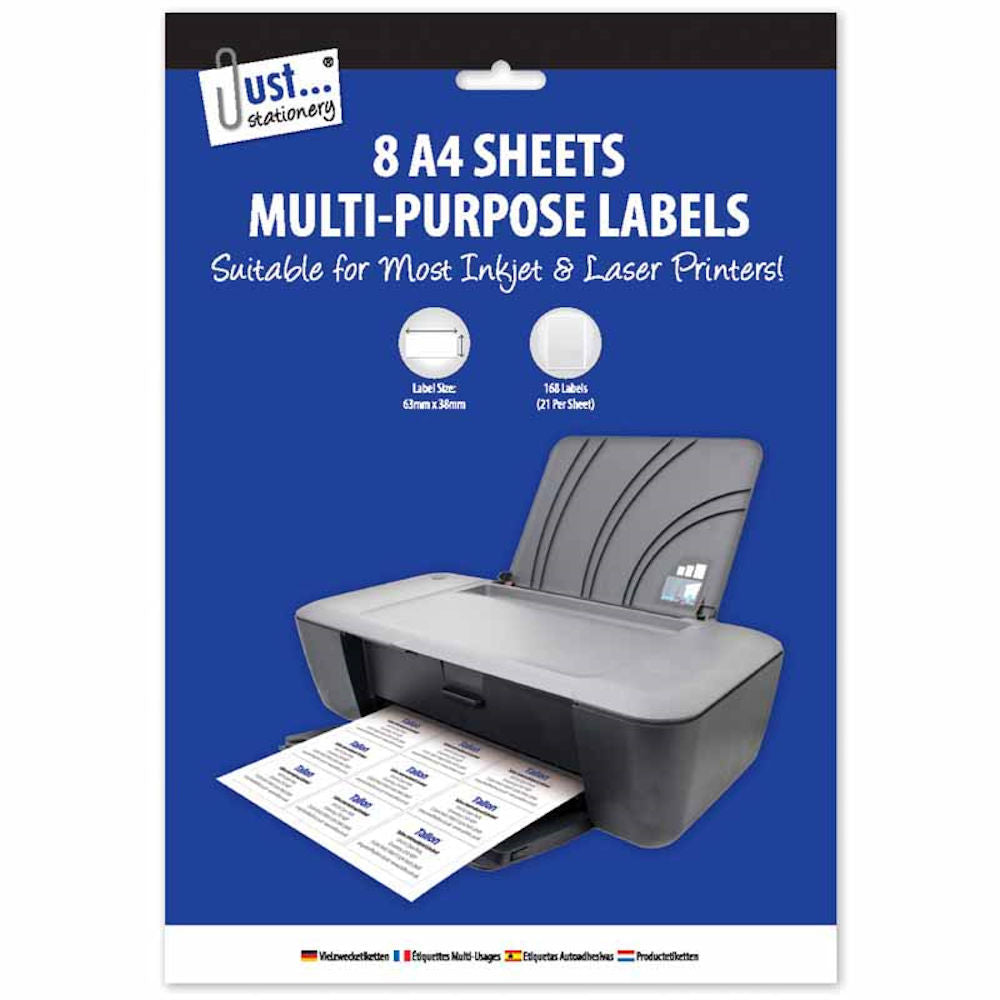 Multi-Purpose Labels - 8 Pack Printing Address Shipping Organization