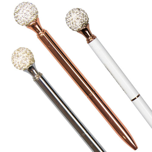 Black Ink Twist Up Glitter Ball Pen Assorted - Sparkling Gel Pen for Writing and Drawing