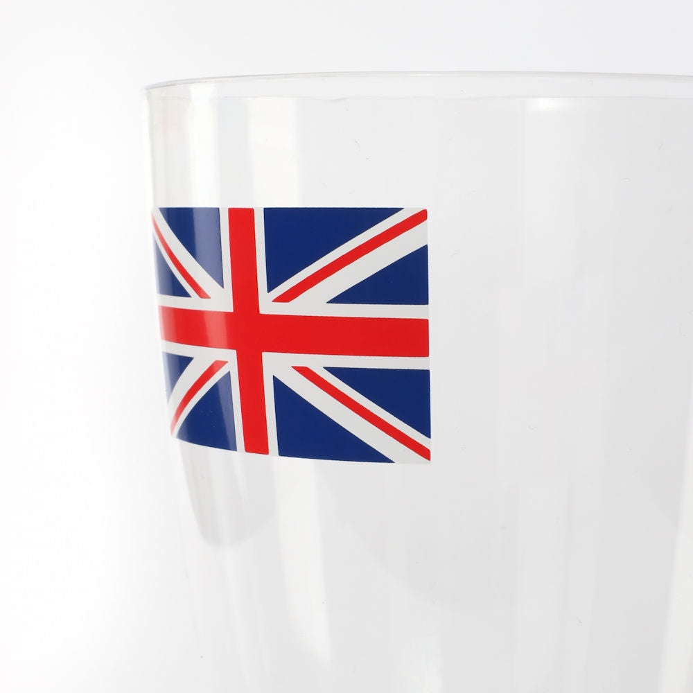 Reusable 568ml Plastic Union Jack Pint Glass