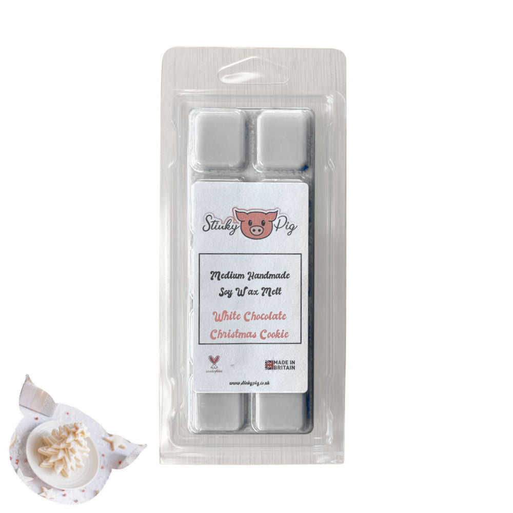 Stinky Pig Highly Scented Soy Wax Melt Clam - 50g White Chocolate Christmas Cookies