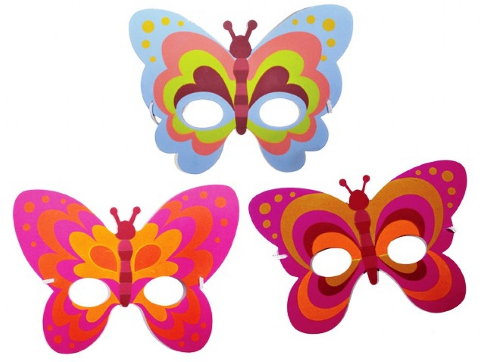 6 Foam Butterfly Masks